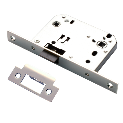 Защелка сантехническая, пластиковый язычок, никель матовый дверной фурнитуры для межкомнатных дверей оптом и в розницу с доставкой по всей России
