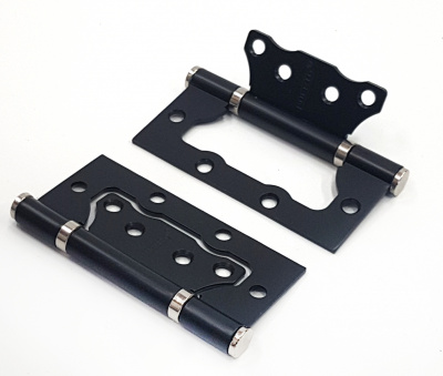 Петля стальная, плоский колпачок (без врезки) дверной фурнитуры для межкомнатных дверей оптом и в розницу с доставкой по всей России