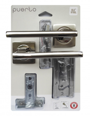 Комплект дверной фурнитуры PUERTO (ручка 514-02, защелка м/к, петли безВР) дверной фурнитуры для межкомнатных дверей оптом и в розницу с доставкой по всей России