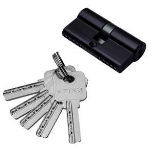 Цилиндр TIXX 60 мм К-К, компьютерный ключ дверной фурнитуры для межкомнатных дверей оптом и в розницу с доставкой по всей России