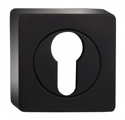 Накладка квадратная на цилиндр, черный дверной фурнитуры для межкомнатных дверей оптом и в розницу с доставкой по всей России