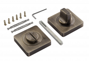 Завертка к ручкам PUERTO на квадратной розетке 02 дверной фурнитуры для межкомнатных дверей оптом и в розницу с доставкой по всей России