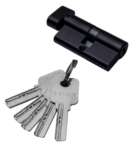 Цилиндр TIXX 60 мм К-З, компьютерный ключ дверной фурнитуры для межкомнатных дверей оптом и в розницу с доставкой по всей России