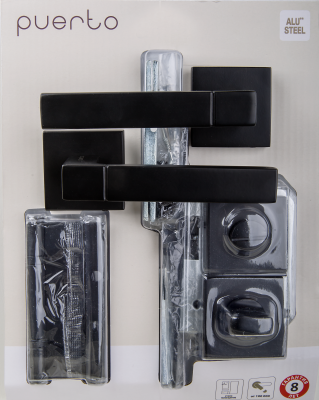 Комплект дверной фурнитуры PUERTO (ручка 521-03, защелка с/у, петли безВР) дверной фурнитуры для межкомнатных дверей оптом и в розницу с доставкой по всей России