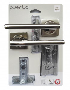 Комплект дверной фурнитуры PUERTO (ручка 514-02, защелка м/к, петли безВР) дверной фурнитуры для межкомнатных дверей оптом и в розницу с доставкой по всей России