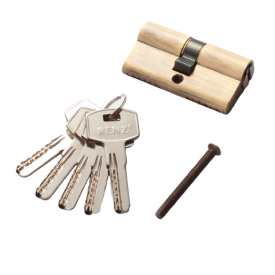 Цилиндр РЕНЦ 60 мм К-К, компьютерный ключ дверной фурнитуры для межкомнатных дверей оптом и в розницу с доставкой по всей России