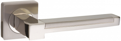 Ручка дверная "INAL 530-02 SN/NP", никель матовый/никель блестящий