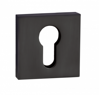 Накладка кв. на цилиндр РЕНЦ, матовый черный никель