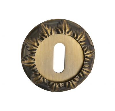 Накладка кв. под сувальдный ключ, бронза античная мат.