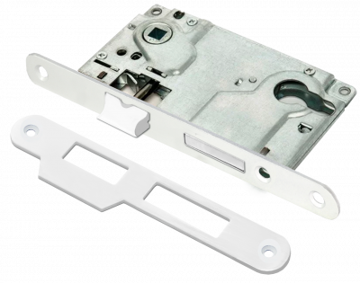 Замок РЕНЦ, 1 ригель и защелка, с подшипниками, белый