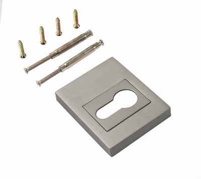 Накладка квадр. на цилиндр РЕНЦ, никель супер матовый