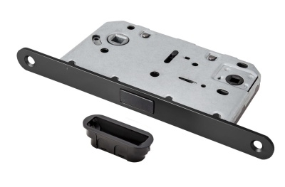 Защелка сантехническая магнитная TIXX с пластиковой ответной планкой, черный