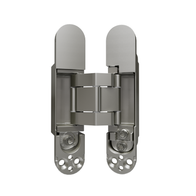 Петля дверная скрытой установки 135х27мм, соосная, универсальная, с 3D-регулировкой, хром матовый,