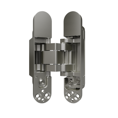 Петля дверная скрытой установки 135х27мм, со смещ., универсальная, с 3D-регулировкой, хром матовый,